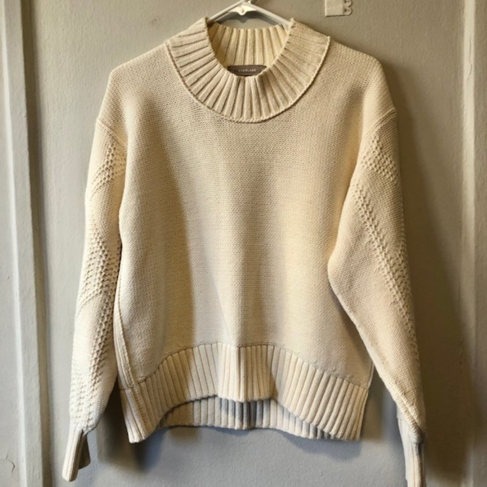 Everlane Cream Mock Neck Sweater